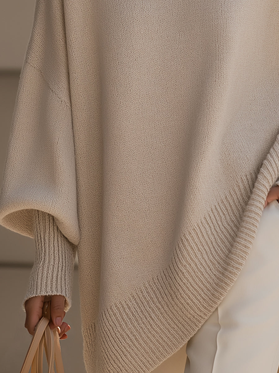Zola | Women's Oversized Wool Blend Sweater, Drop Shoulder Cozy Knit Sweater
