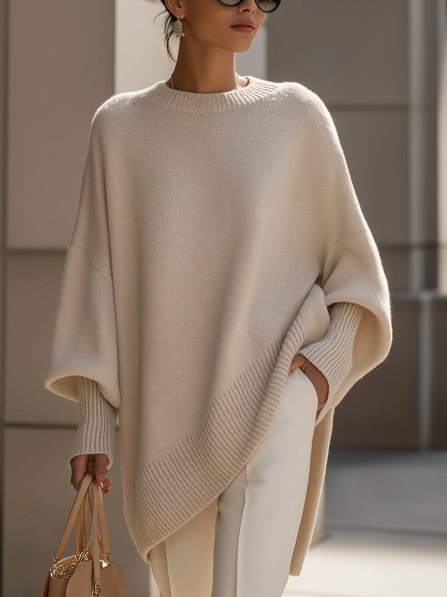 Zola | Women's Oversized Wool Blend Sweater, Drop Shoulder Cozy Knit Sweater