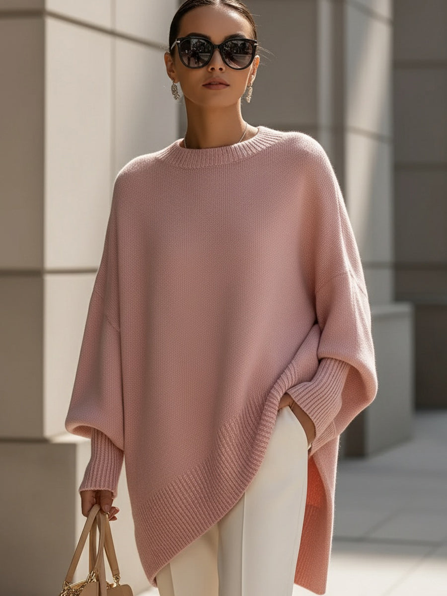 Zola | Women's Oversized Wool Blend Sweater, Drop Shoulder Cozy Knit Sweater