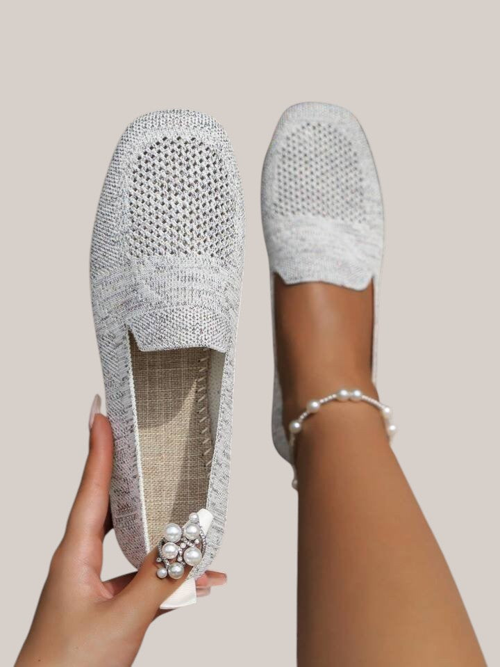Elvira | Women's Mesh and Synthetic Leather Comfort Shoes, Low Heel Cushioned Walking Shoes