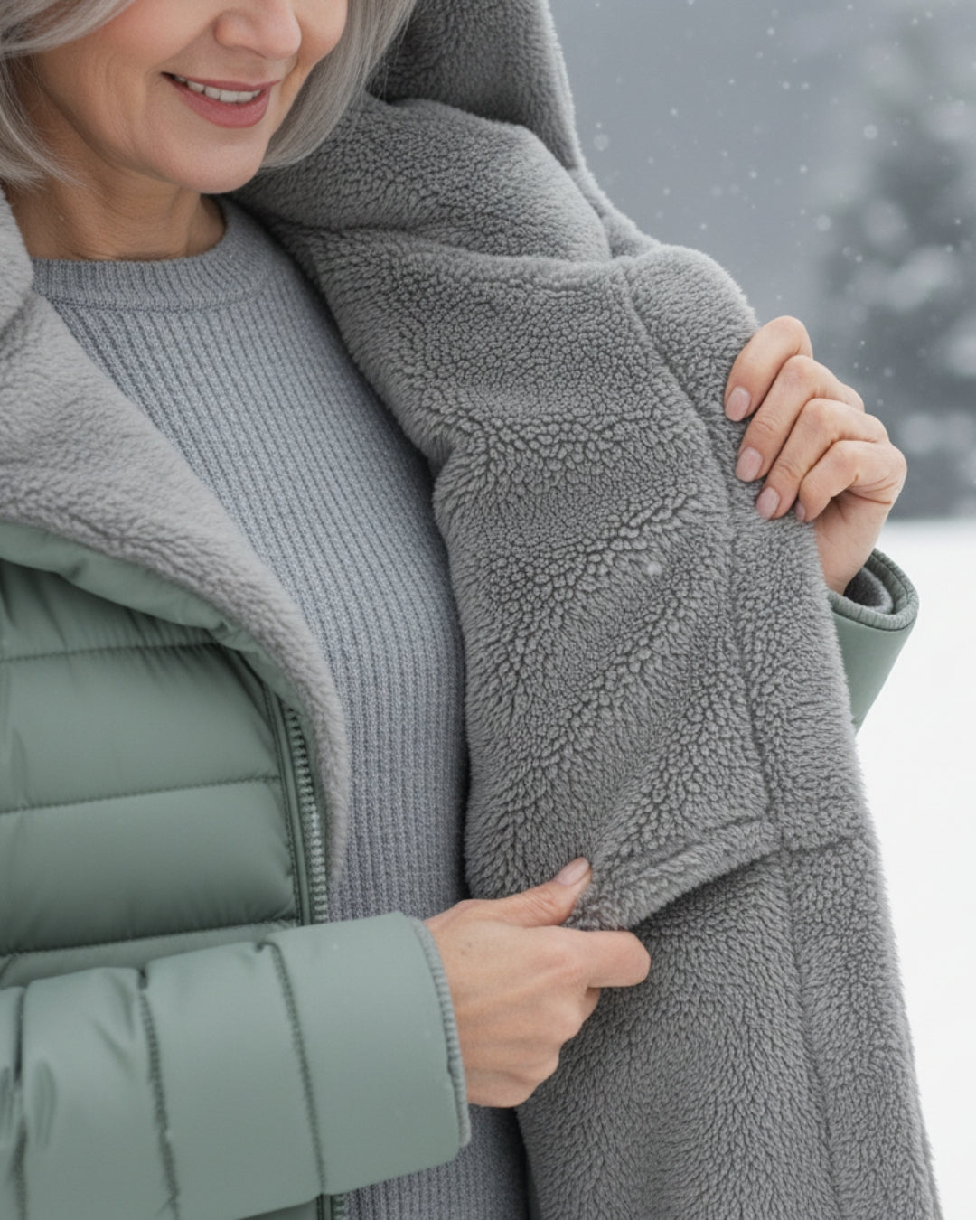 Olivia | Women's Quilted Nylon Puffer Winter Coat, Fleece-Lined Water-Resistant Longline