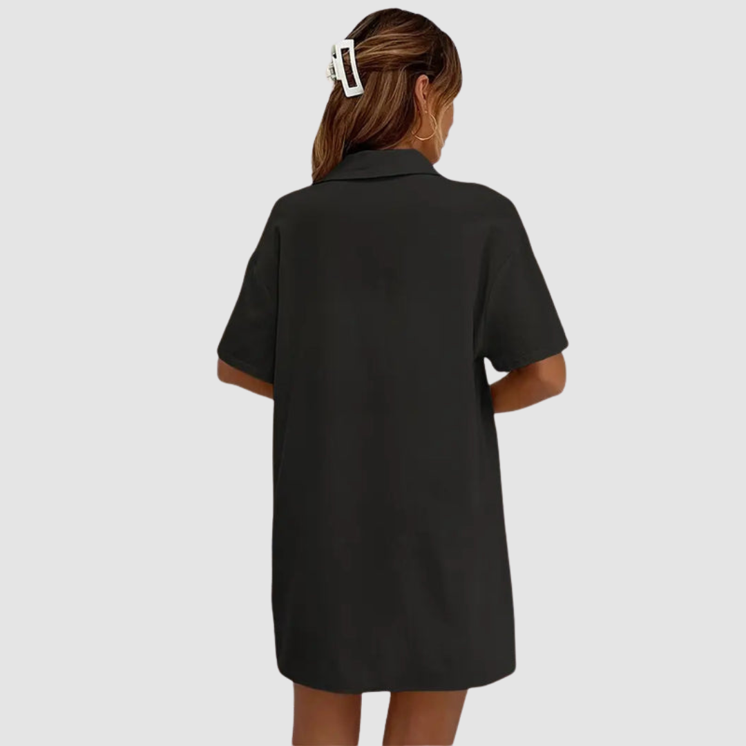 Frances | Women's Two-Piece Summer Set, Short-Sleeve Button-Up Top and Shorts