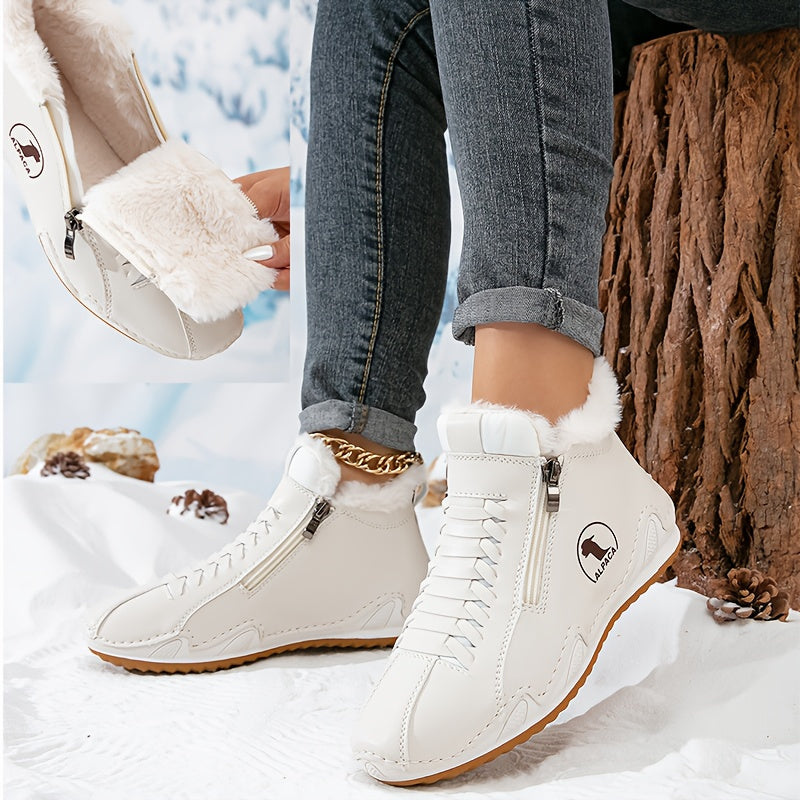 Heleny | Women's Wide Toe Box Winter Boots, Cushioned Warm Lined Boots for Sensitive Feet