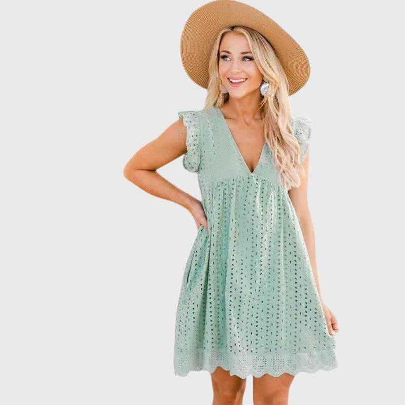 Diana | Women's 2-in-1 Mini Summer Dress, Casual Day Dress with Hidden Pockets