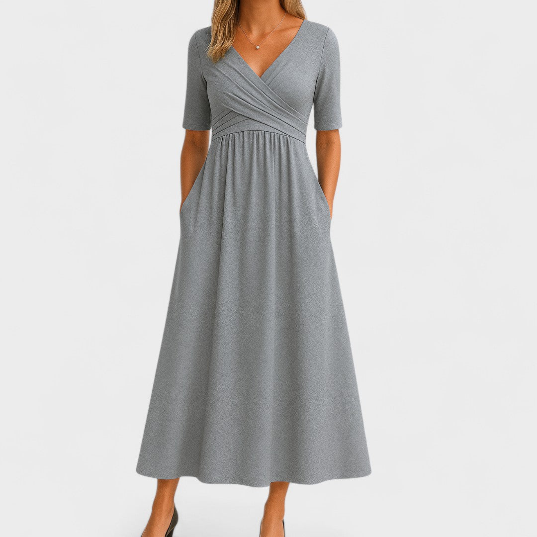 Phoebe | Women's A-Line Midi Dress, Streamlined Everyday Dress for Elegant Events