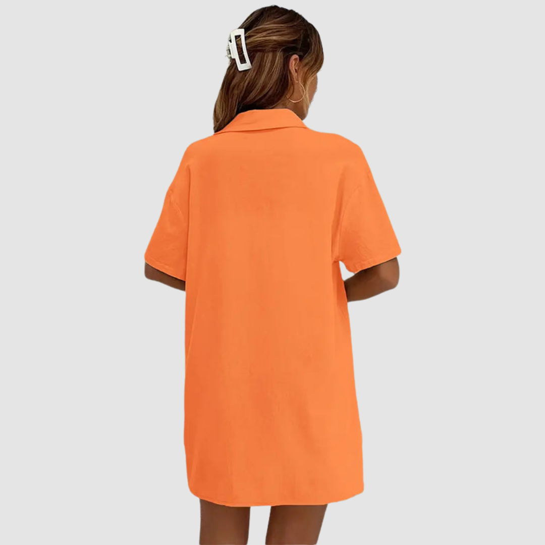 Frances | Women's Two-Piece Summer Set, Short-Sleeve Button-Up Top and Shorts