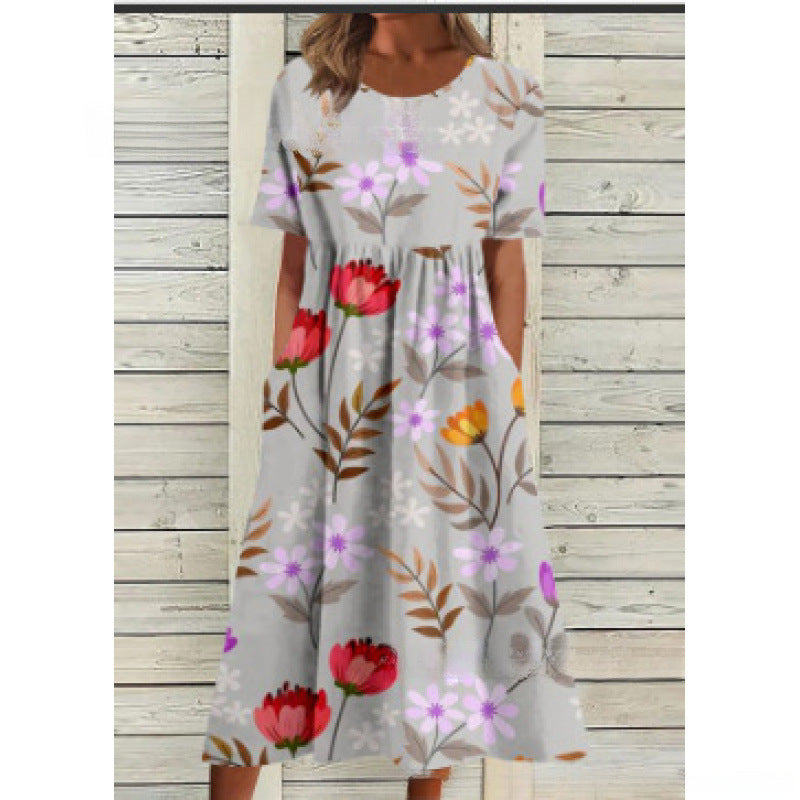 Liora | Women's Relaxed Fit Midi Dress, Smooth Draping Everyday Dress
