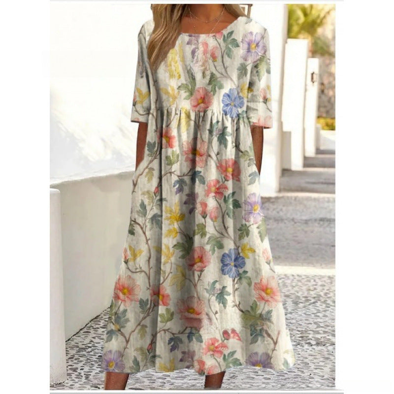 Alouette | Women's Relaxed Fit Midi Dress, Flowy Feminine Casual Dress