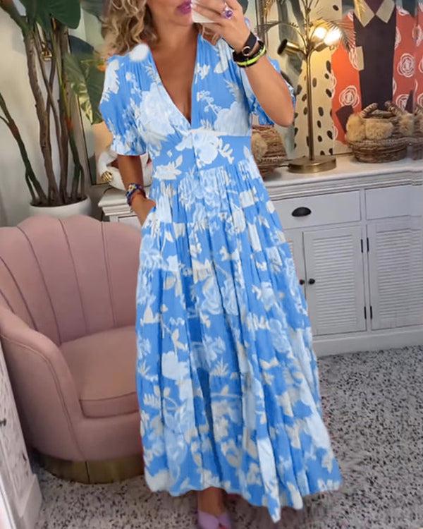 Rosae | Women's Floral Maxi Dress, Breathable Vacation and Wedding Guest Dress