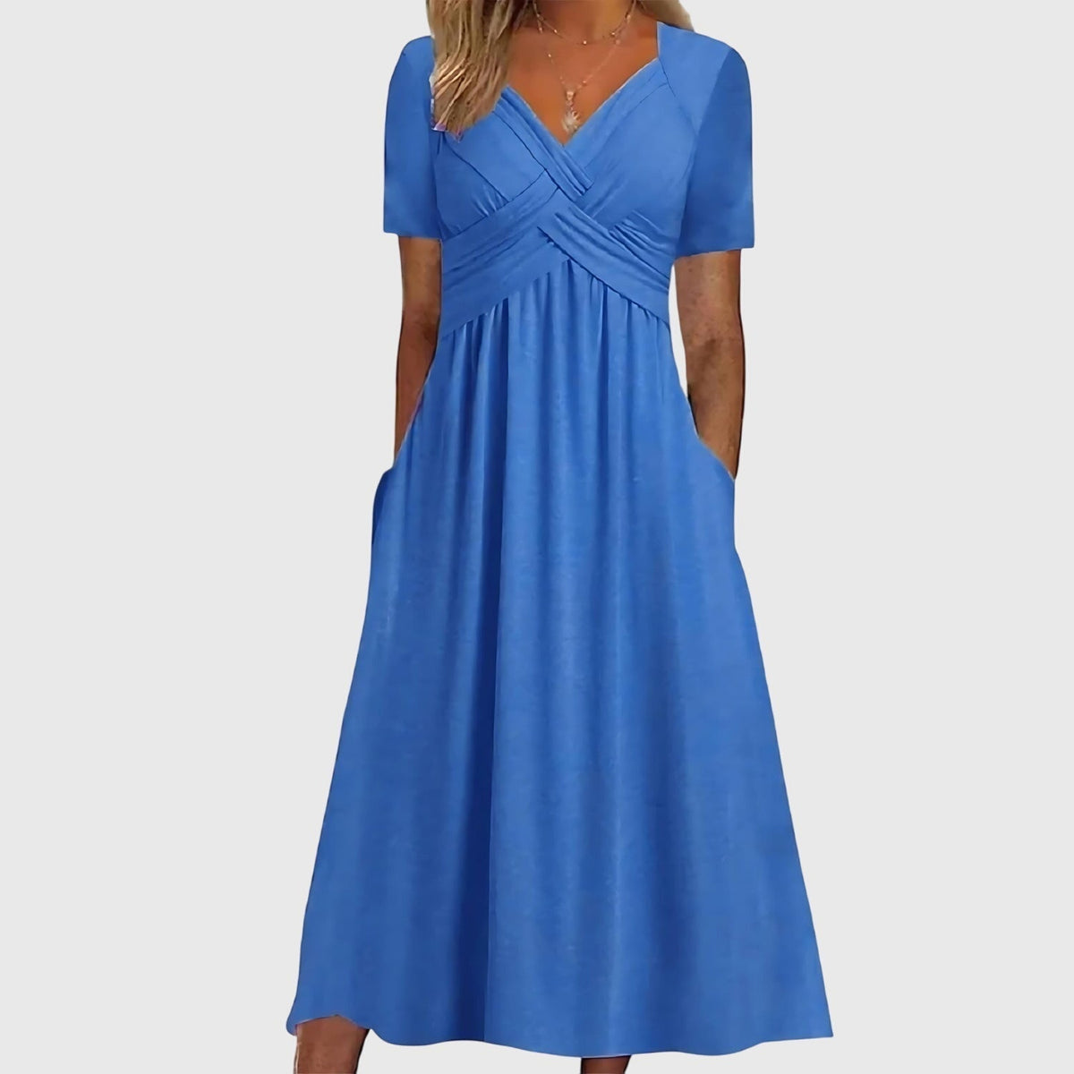 Manola | Women's A-Line Midi Dress, Tummy Control Dress for Every Occasion