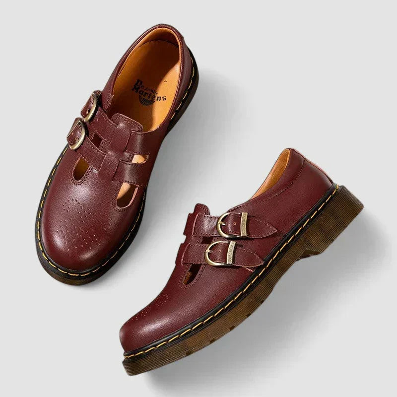 Cecilia | Women's Vegan Leather Mary Jane Shoes, Low Heel Ankle Strap Comfort Shoes