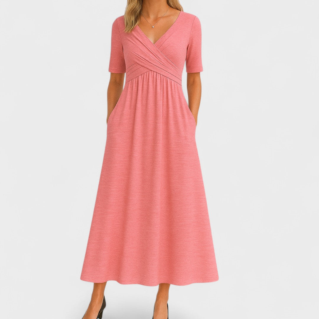 Phoebe | Women's A-Line Midi Dress, Streamlined Everyday Dress for Elegant Events