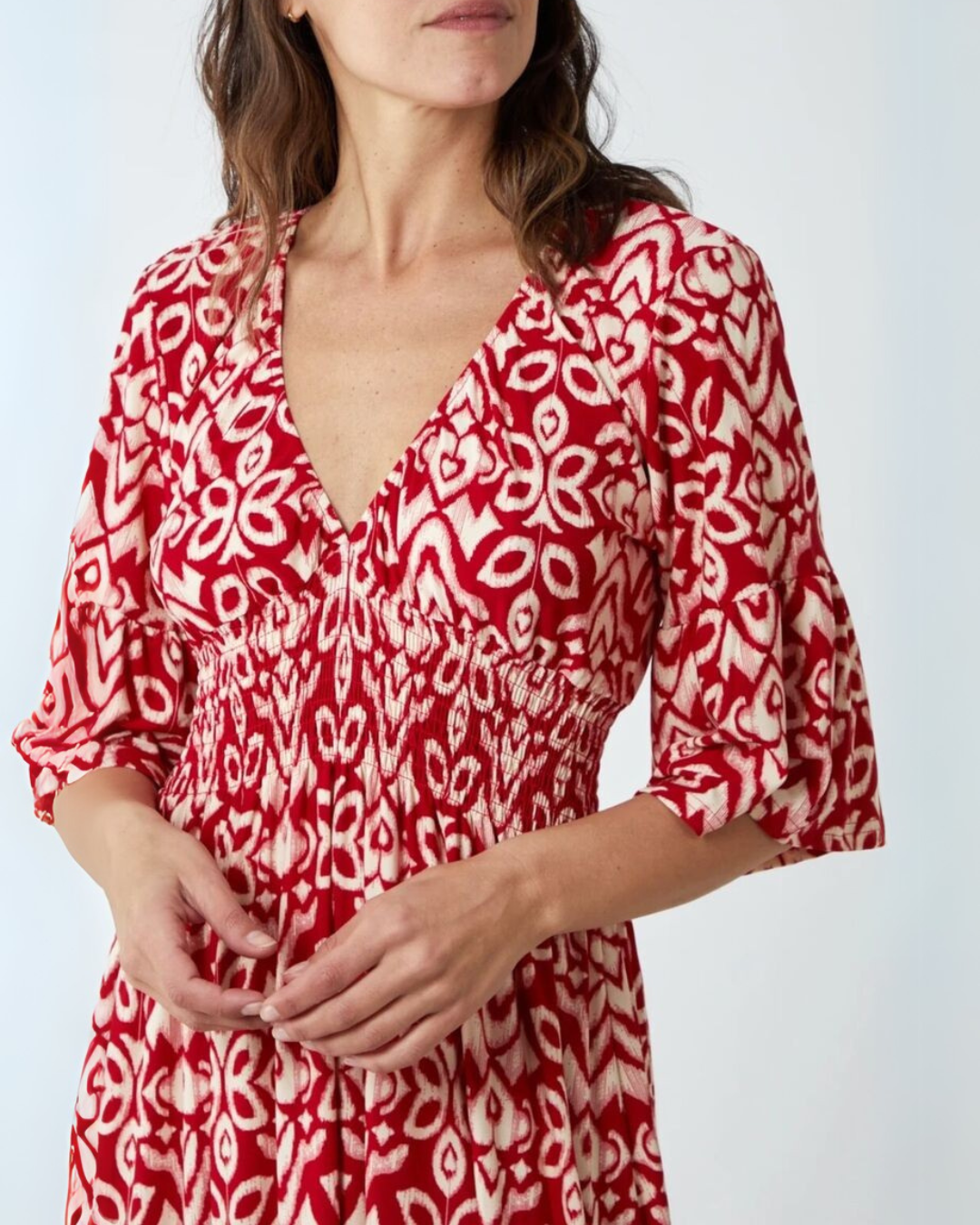 Armana | Women's Boho Maxi Dress, Floral V-Neck Summer Dress with Relaxed Fit