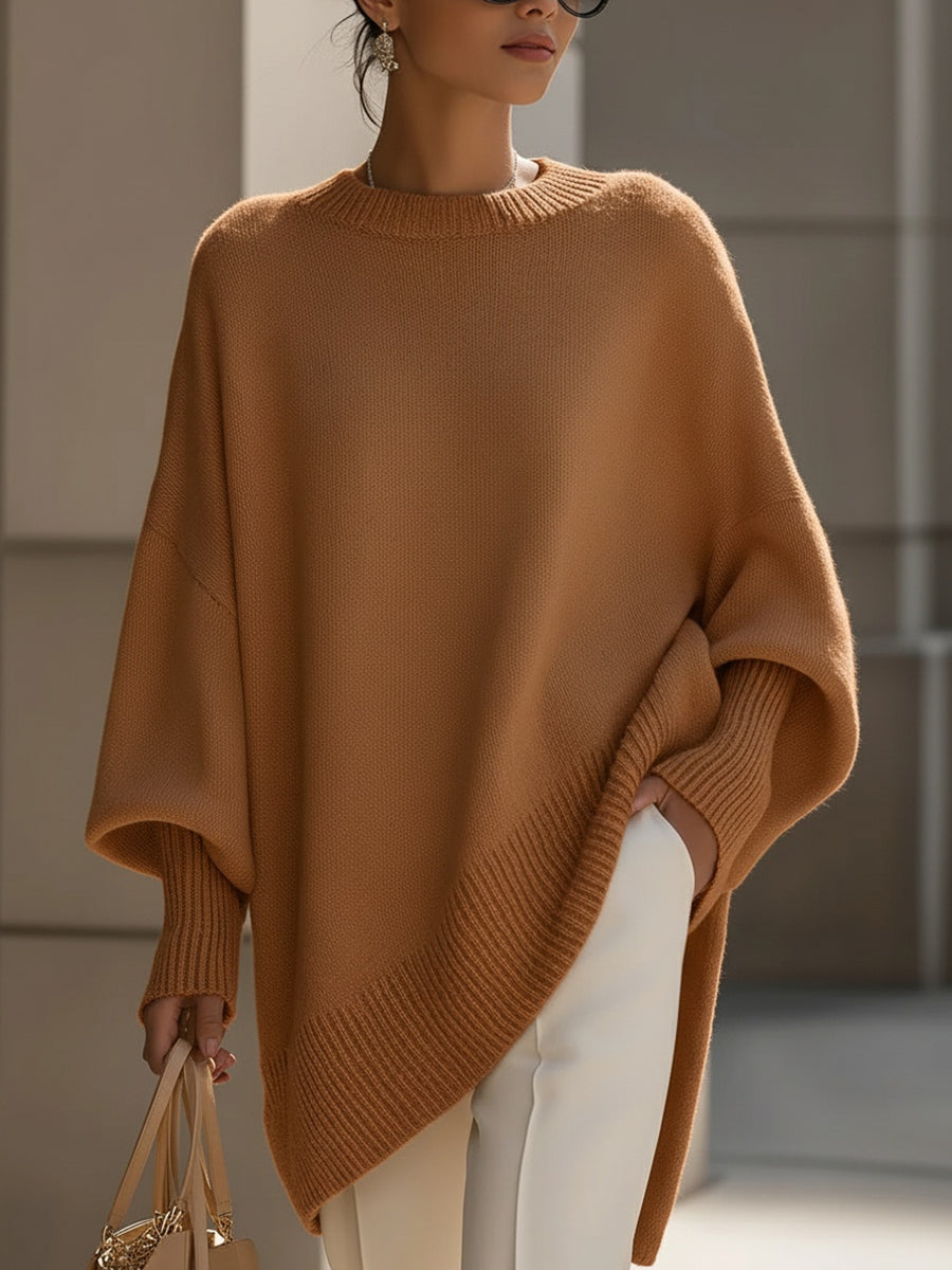 Zola | Women's Oversized Wool Blend Sweater, Drop Shoulder Cozy Knit Sweater