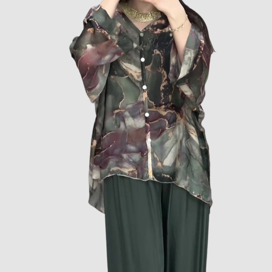 Aurora | Women's Floral Print Two-Piece Set, Casual Co-Ord Outfit for Everyday
