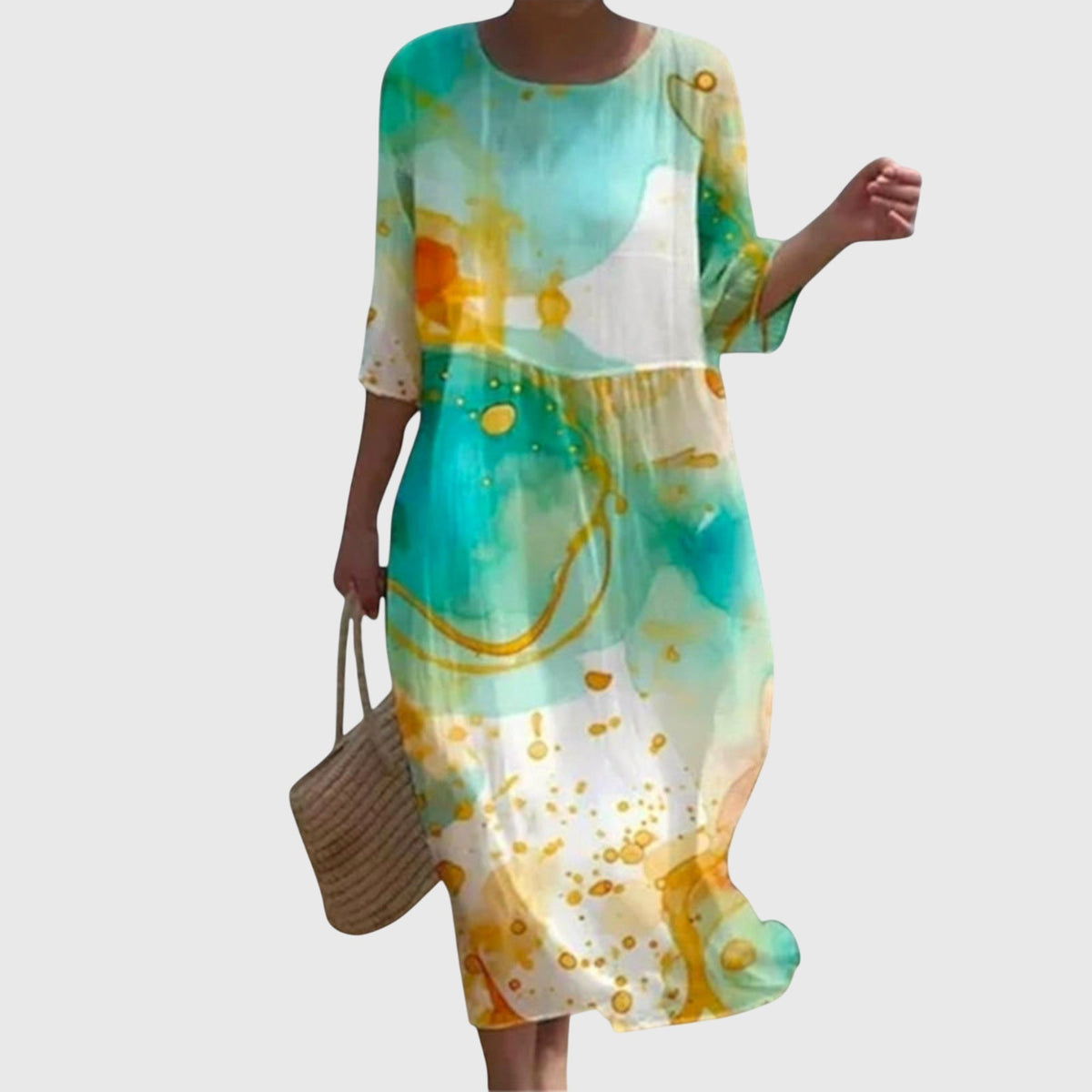Hayley | Women's Floral Print Maxi Dress, Flowy Everyday Dress for Casual Occasions