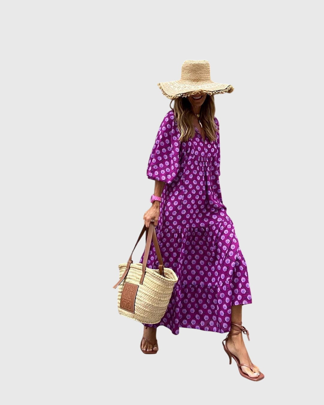 Sarah | Women's Boho Maxi Dress, Flowing Lightweight Dress for Day and Evening Wear