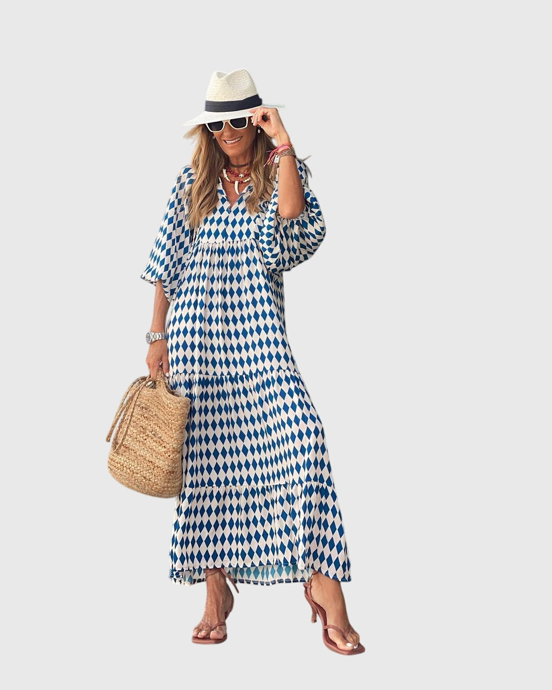 Sarah | Women's Boho Maxi Dress, Flowing Lightweight Dress for Day and Evening Wear