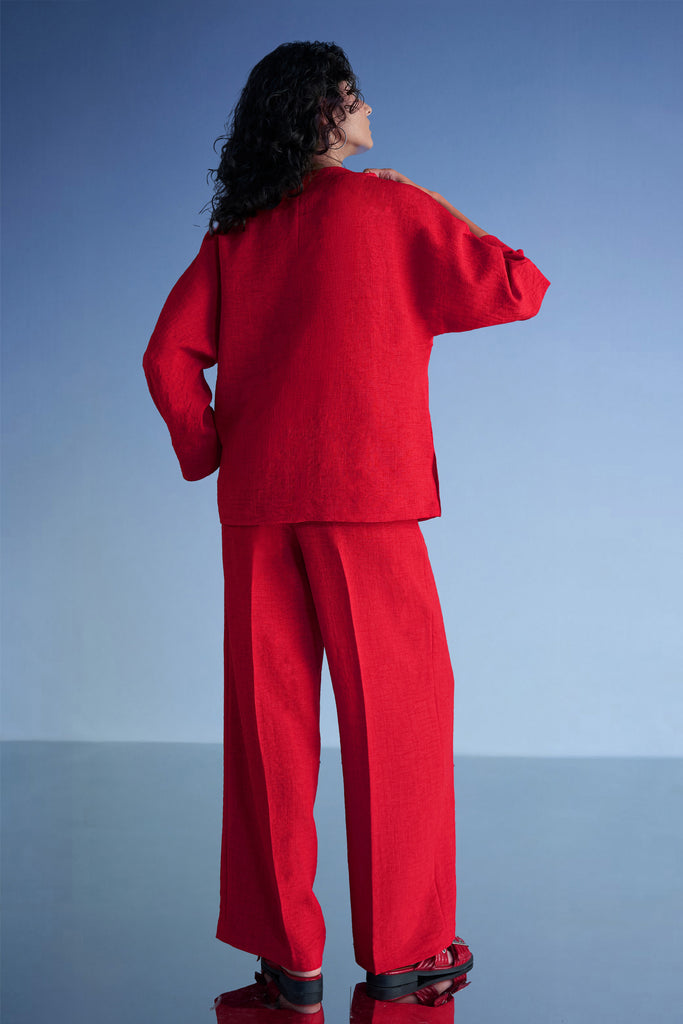 Women's Linen Co-ord Set — Shirt & Wide Leg Pants