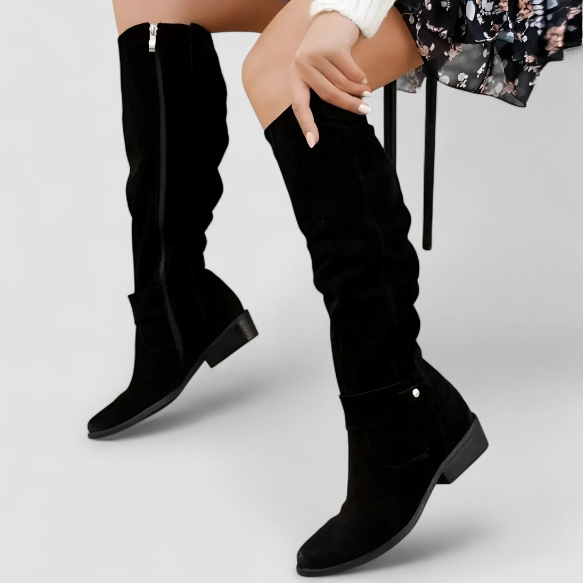 Nora | Women's Synthetic Suede Ankle Boots, Gel-Cushioned Wide Fit Comfort Boots