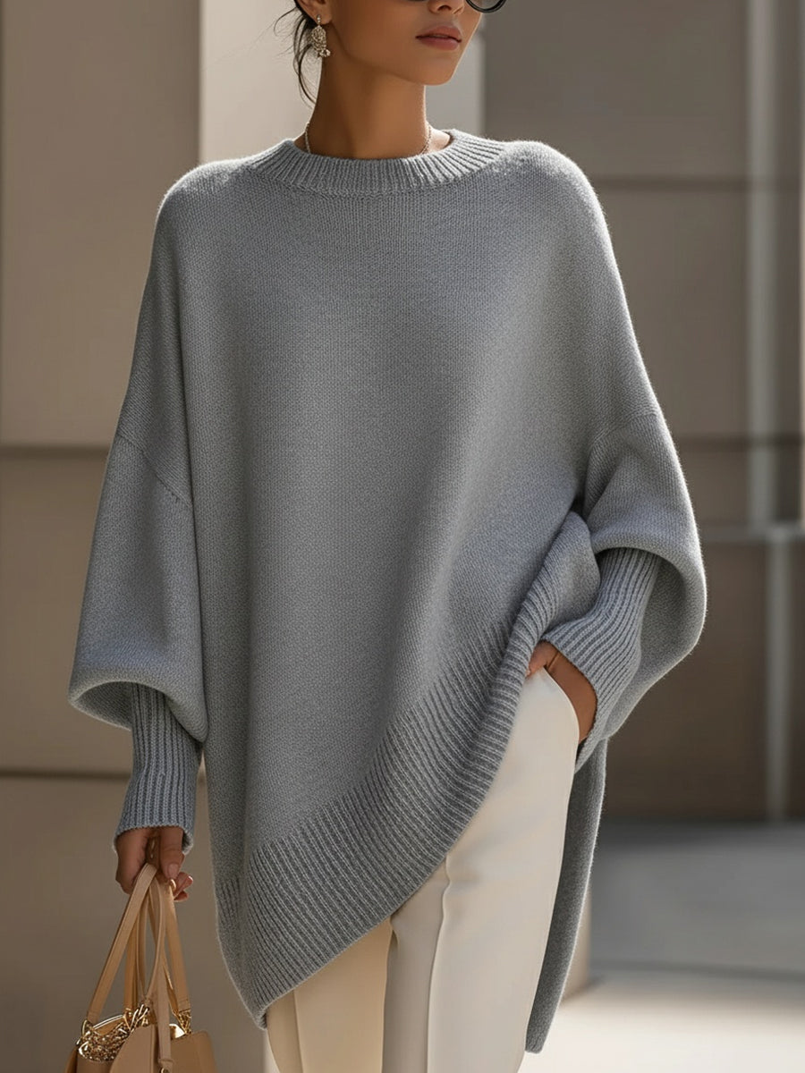 Zola | Women's Oversized Wool Blend Sweater, Drop Shoulder Cozy Knit Sweater