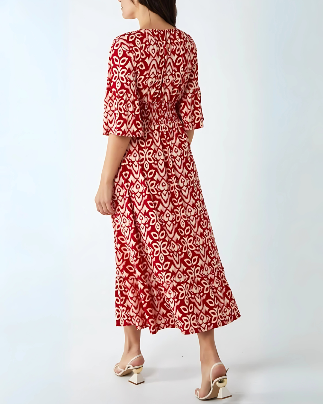 Armana | Women's Boho Maxi Dress, Floral V-Neck Summer Dress with Relaxed Fit