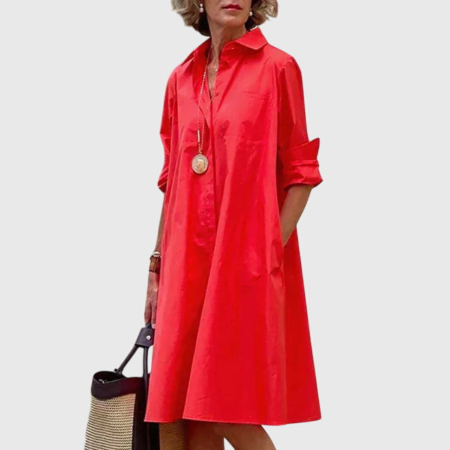 Paige | Women's Relaxed Flowy Midi Dress, Casual Weekend Dress with Pockets