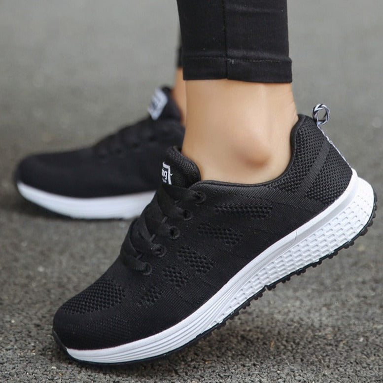 Brielle | Women's Mesh Knit Walking Shoes, Lace-Up Breathable Comfort Sneakers with Arch Support