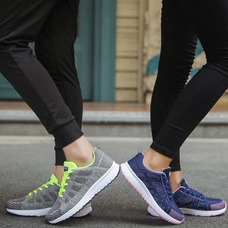 Brielle | Women's Mesh Knit Walking Shoes, Lace-Up Breathable Comfort Sneakers with Arch Support