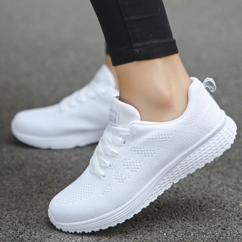 Brielle | Women's Mesh Knit Walking Shoes, Lace-Up Breathable Comfort Sneakers with Arch Support