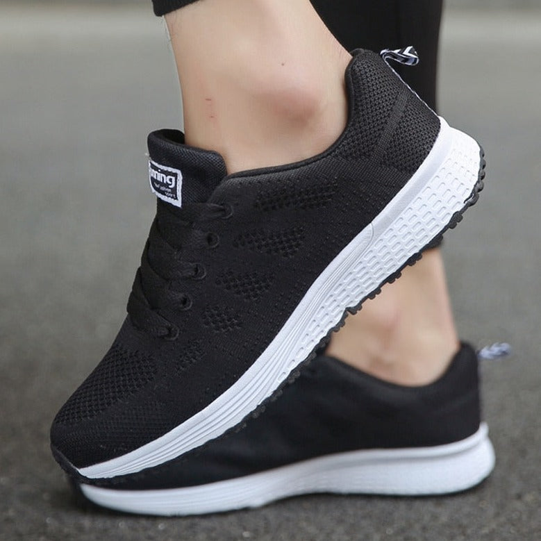 Brielle | Women's Mesh Knit Walking Shoes, Lace-Up Breathable Comfort Sneakers with Arch Support
