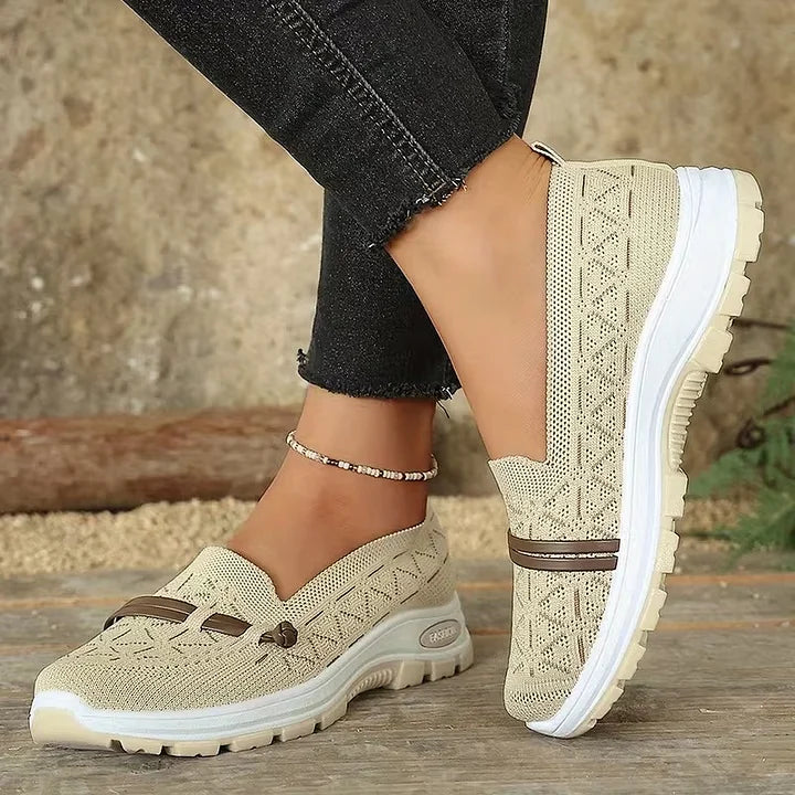 Reitsma | Women's Knit Slip-On Shoes, Non-Slip Cushioned Comfort Walking Shoes