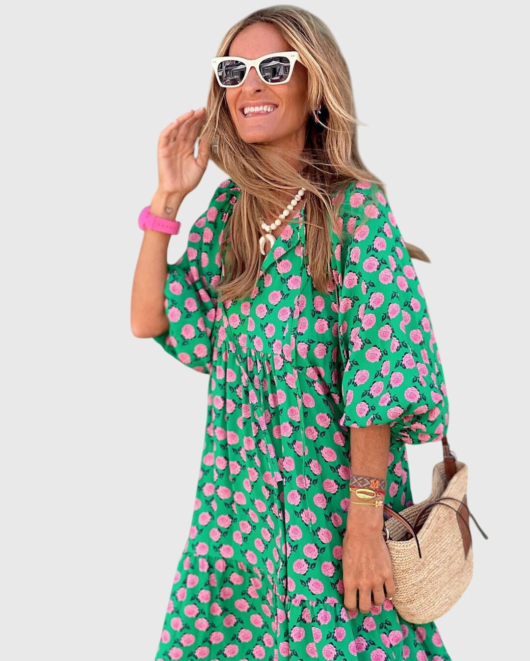Sarah | Women's Boho Maxi Dress, Flowing Lightweight Dress for Day and Evening Wear