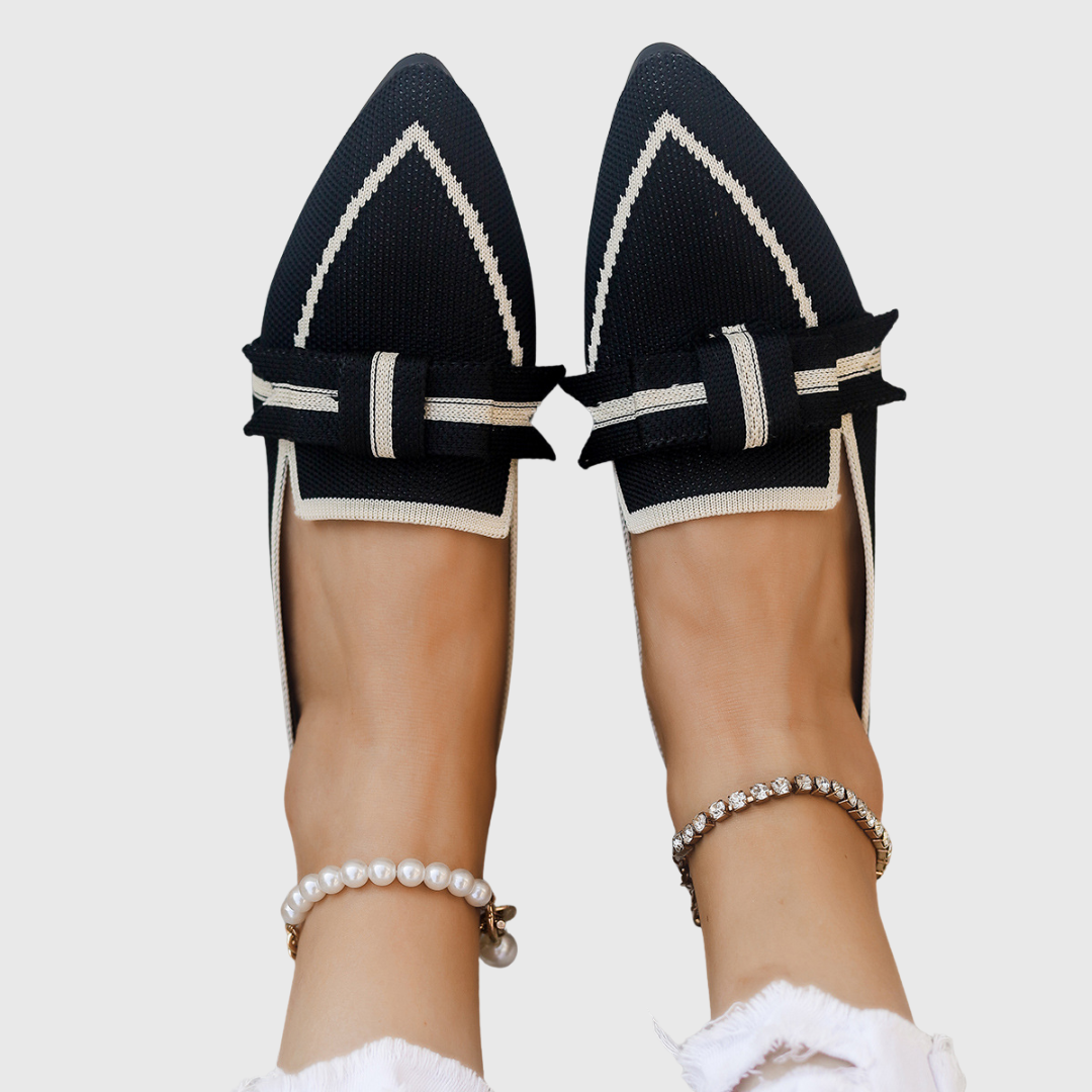 Marbella | Women's Knot Detail Flat Comfort Shoes, Lightweight Everyday Flats