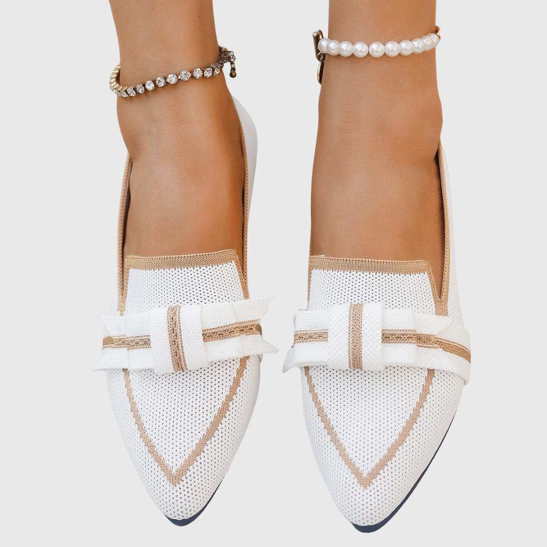 Marbella | Women's Knot Detail Flat Comfort Shoes, Lightweight Everyday Flats