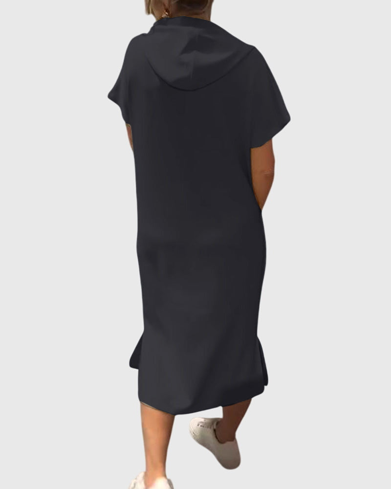 Marlowe | Women's Relaxed Fit Hoodie Dress, Casual Hooded Dress with Pockets
