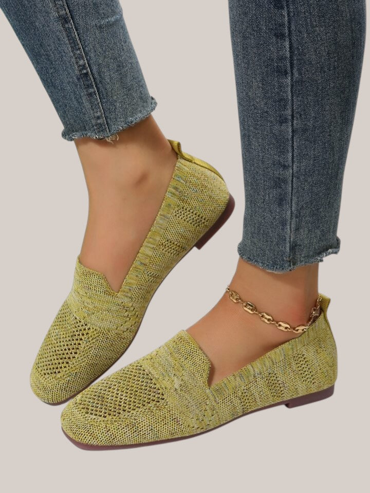 Elvira | Women's Mesh and Synthetic Leather Comfort Shoes, Low Heel Cushioned Walking Shoes