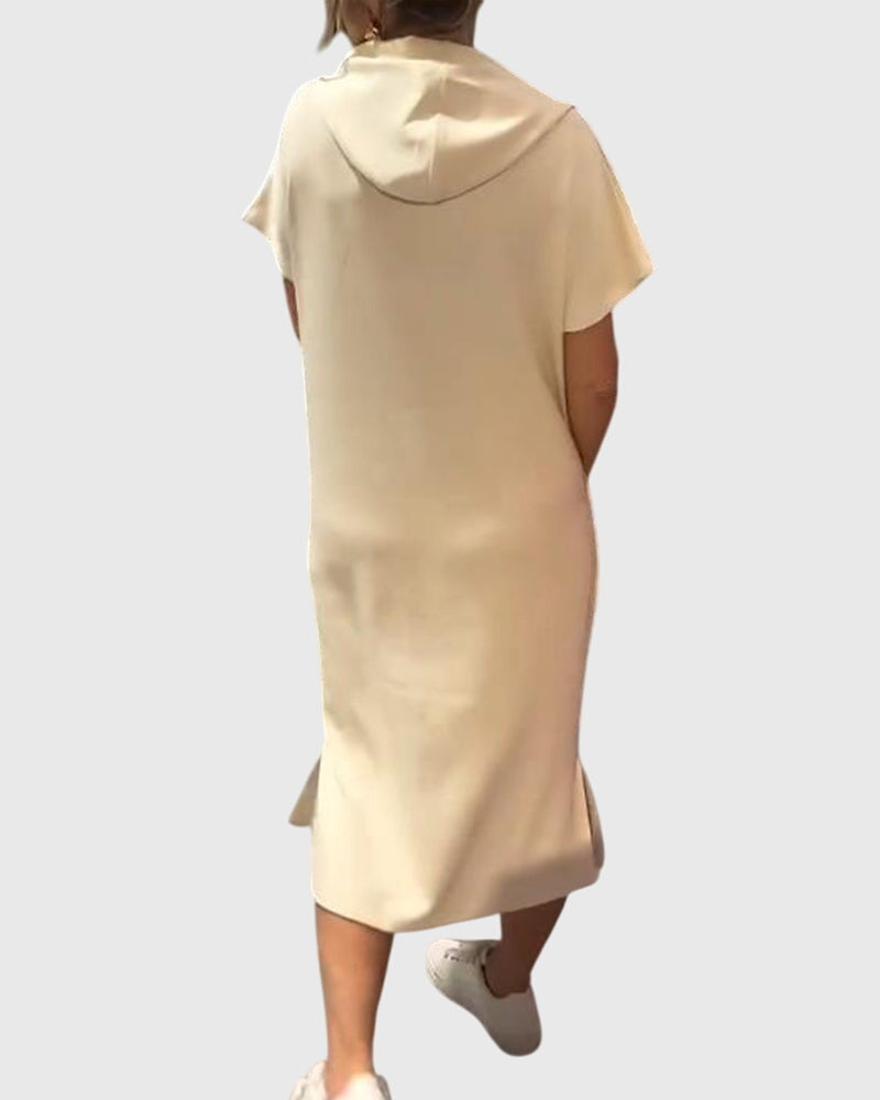 Marlowe | Women's Relaxed Fit Hoodie Dress, Casual Hooded Dress with Pockets