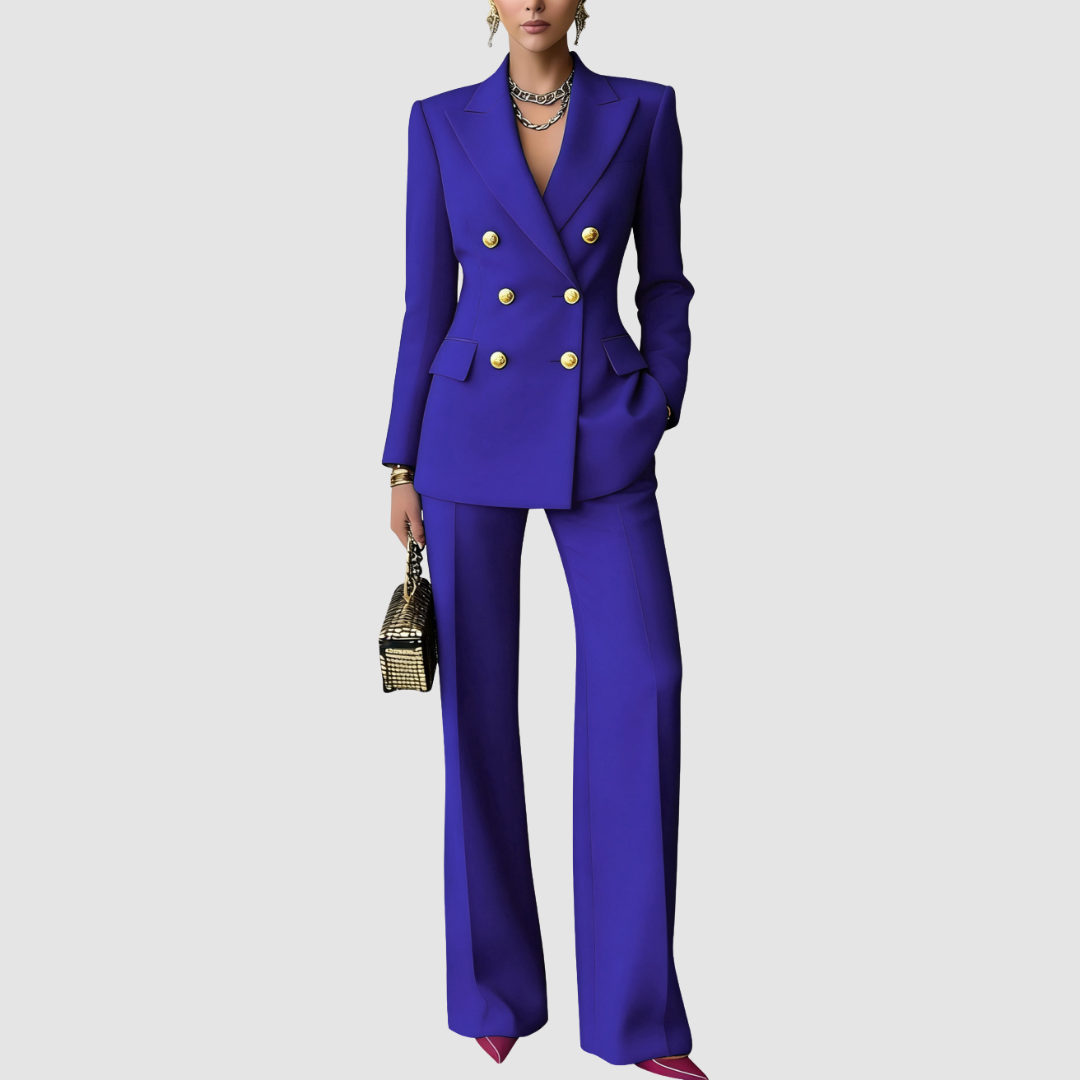 Ysabel | Women's Tailored Two-Piece Set, Blazer and Wide-Leg Trousers for Work