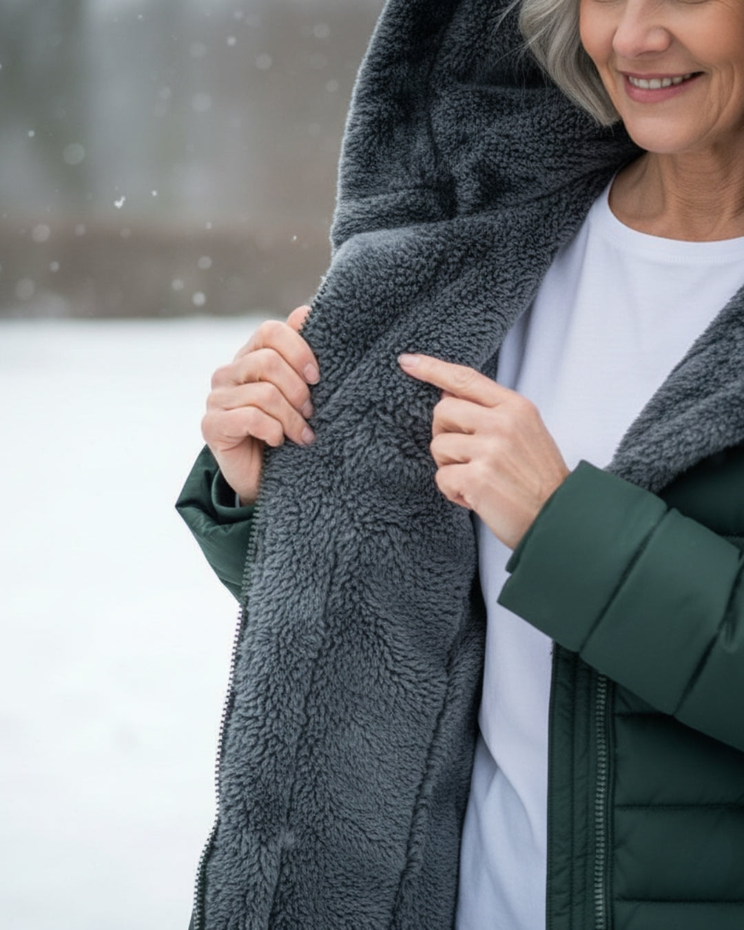 Olivia | Women's Quilted Nylon Puffer Winter Coat, Fleece-Lined Water-Resistant Longline