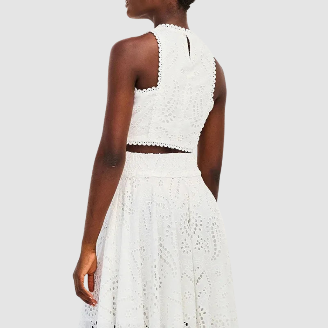Tallie | Women's Two-Piece Set, Sleeveless Crop Top and Flowy Maxi Skirt for Summer