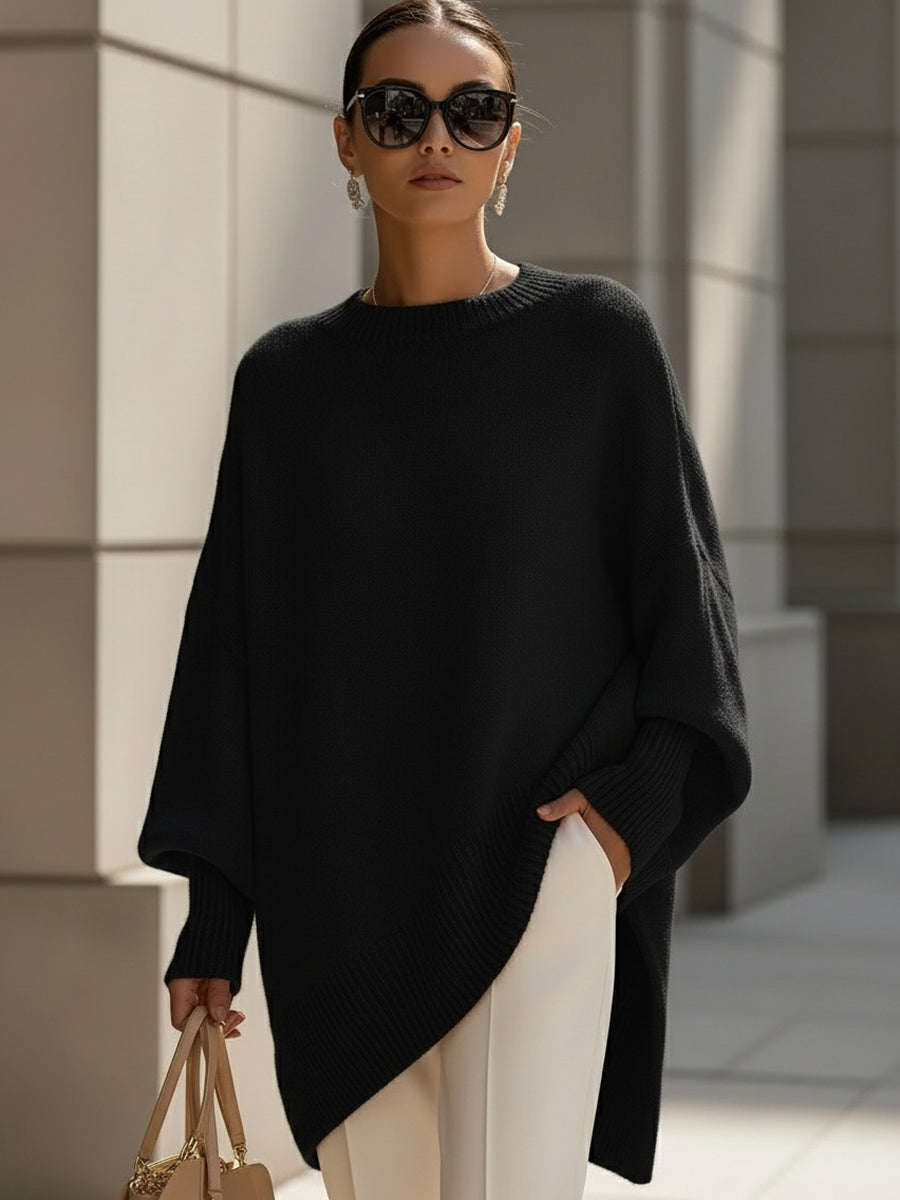 Zola | Women's Oversized Wool Blend Sweater, Drop Shoulder Cozy Knit Sweater