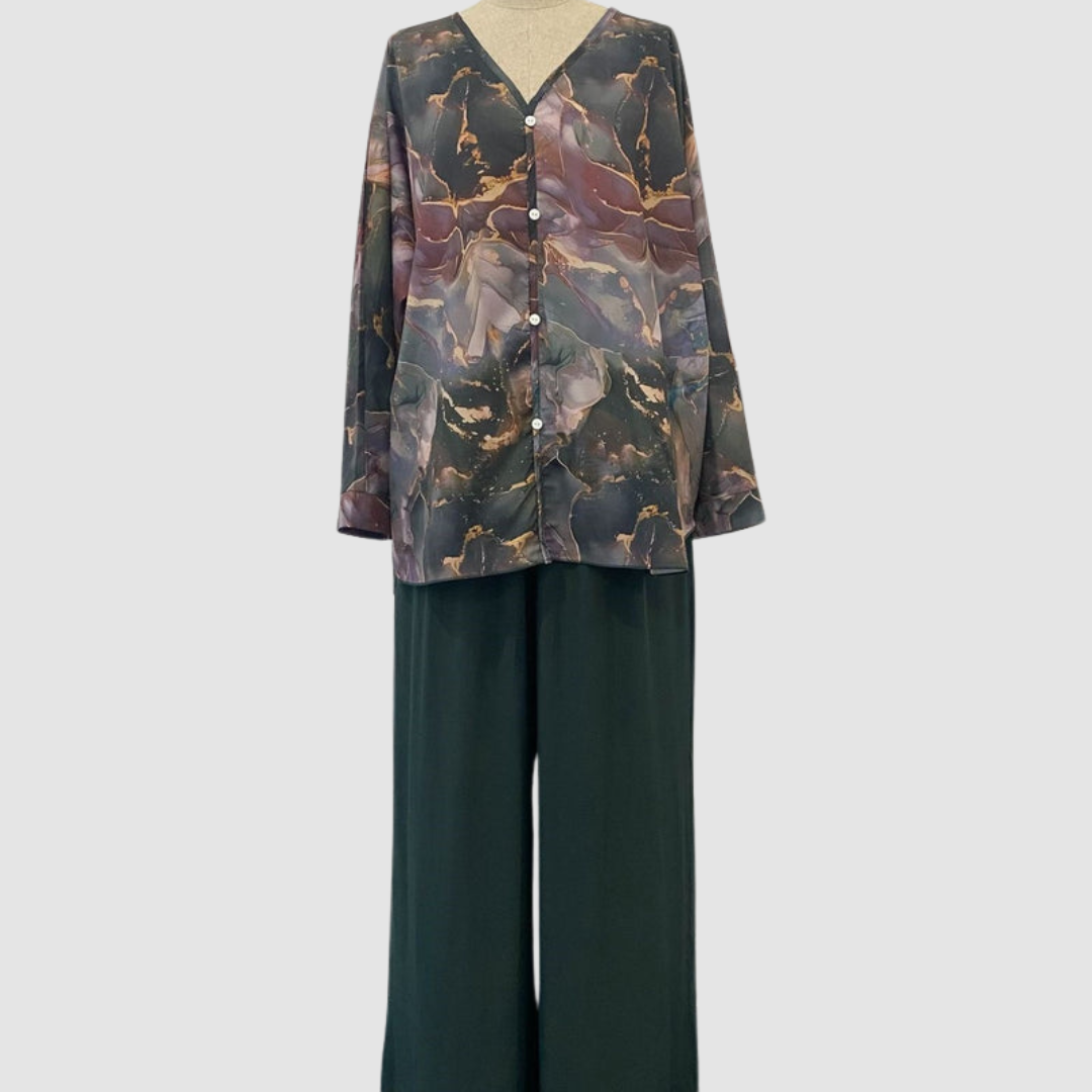 Aurora | Women's Floral Print Two-Piece Set, Casual Co-Ord Outfit for Everyday