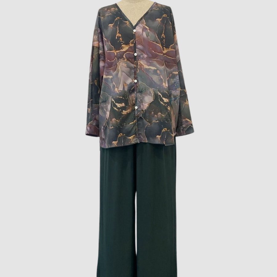 Aurora | Women's Floral Print Two-Piece Set, Casual Co-Ord Outfit for Everyday