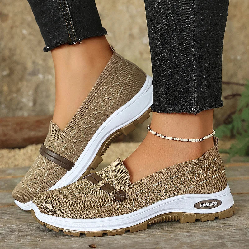 Reitsma | Women's Knit Slip-On Shoes, Non-Slip Cushioned Comfort Walking Shoes