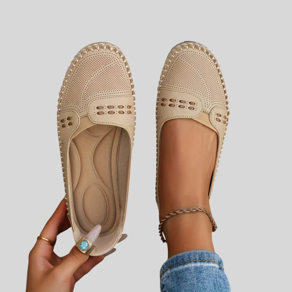 Dawn | Women's Casual Flats, Breathable Lightweight Comfort Shoes with Arch Support