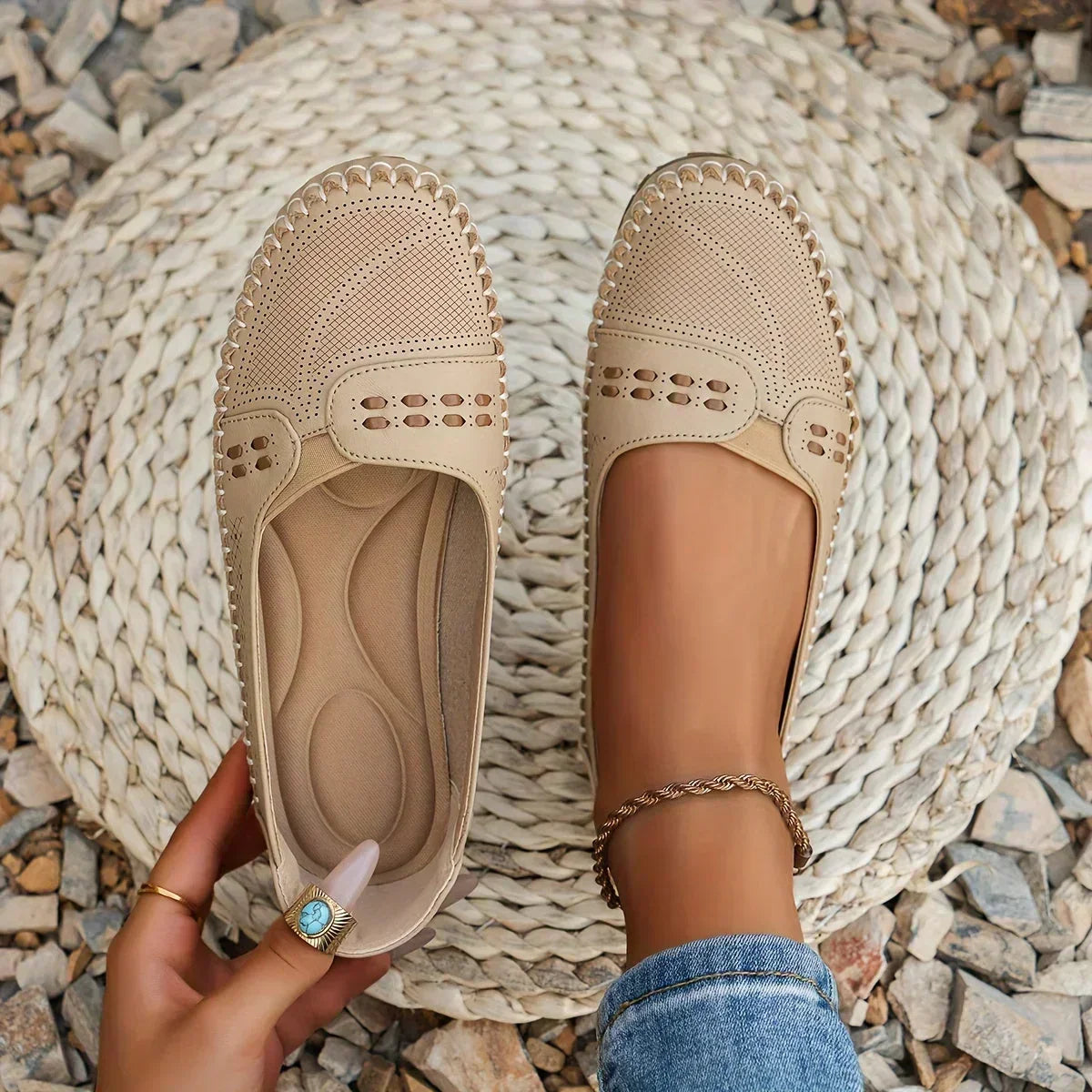 Dawn | Women's Casual Flats, Breathable Lightweight Comfort Shoes with Arch Support