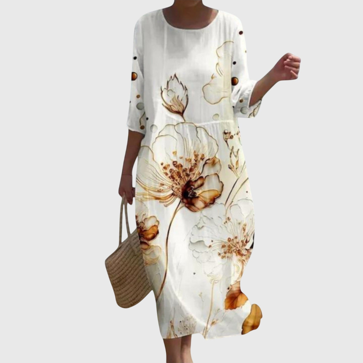 Hayley | Women's Floral Print Maxi Dress, Flowy Everyday Dress for Casual Occasions