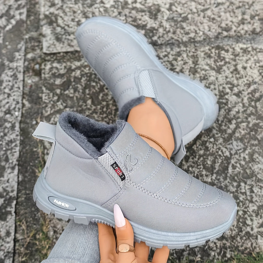CloudStep | Women's Faux Fur Lined Slip-On Shoes, Warm Cushioned Winter Shoes