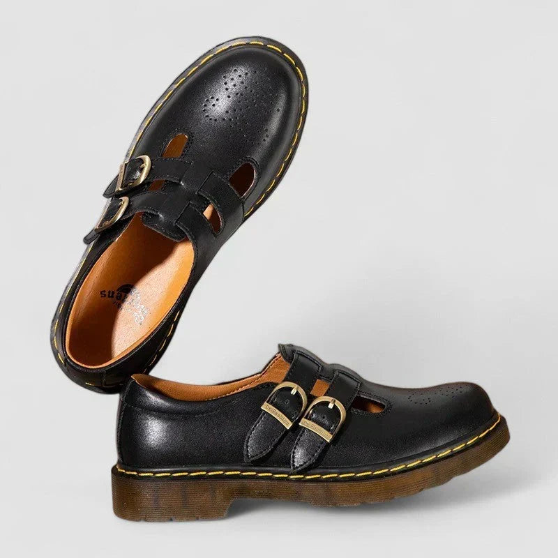Cecilia | Women's Vegan Leather Mary Jane Shoes, Low Heel Ankle Strap Comfort Shoes